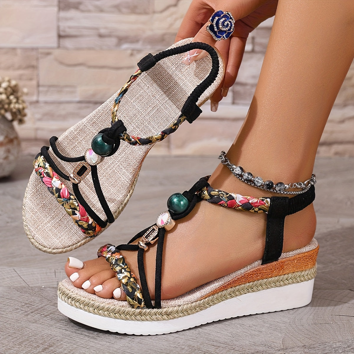 Rita Wedge Sandals