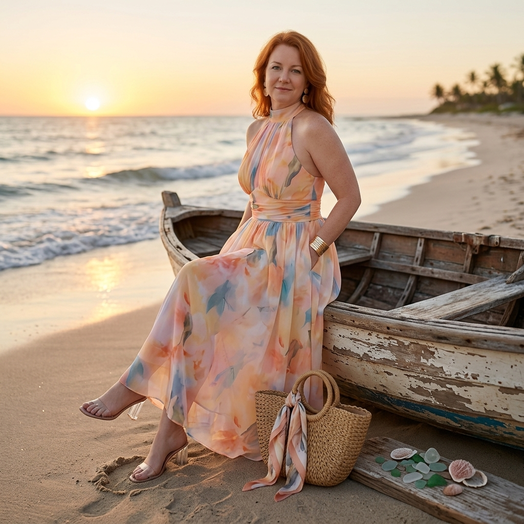 Coral Beach Dress