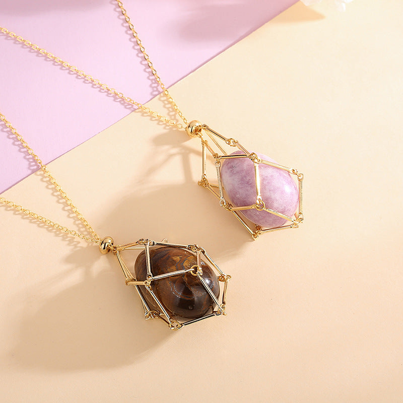 Natural Crystal Pendant Necklace