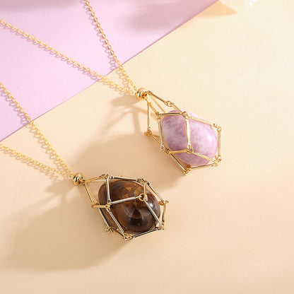 Natural Crystal Pendant Necklace
