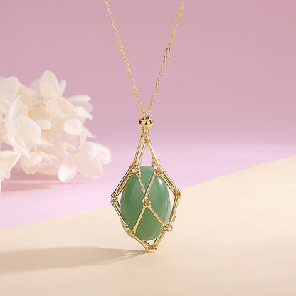 Natural Crystal Pendant Necklace