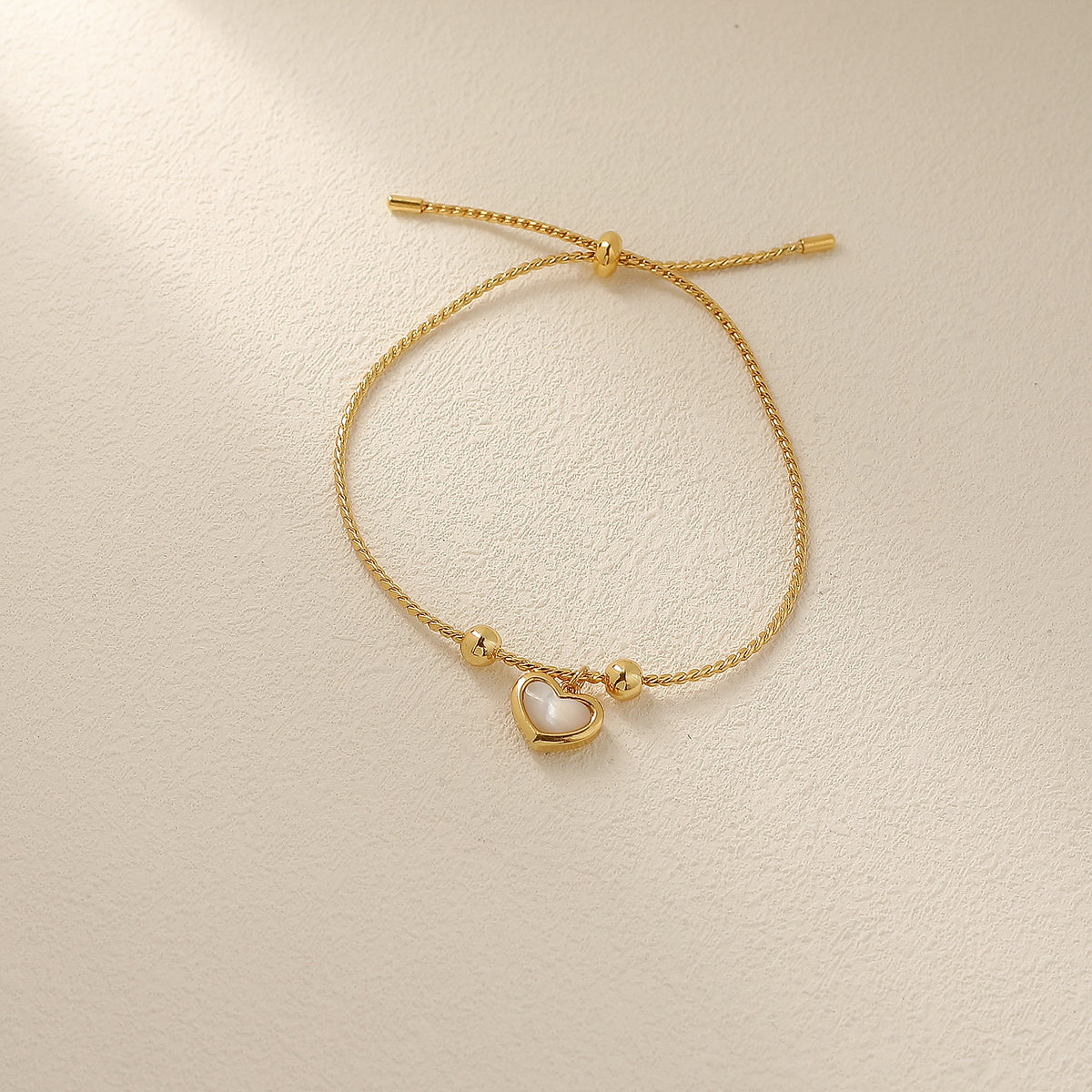 Peach Heart Bracelet
