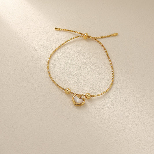 Peach Heart Bracelet