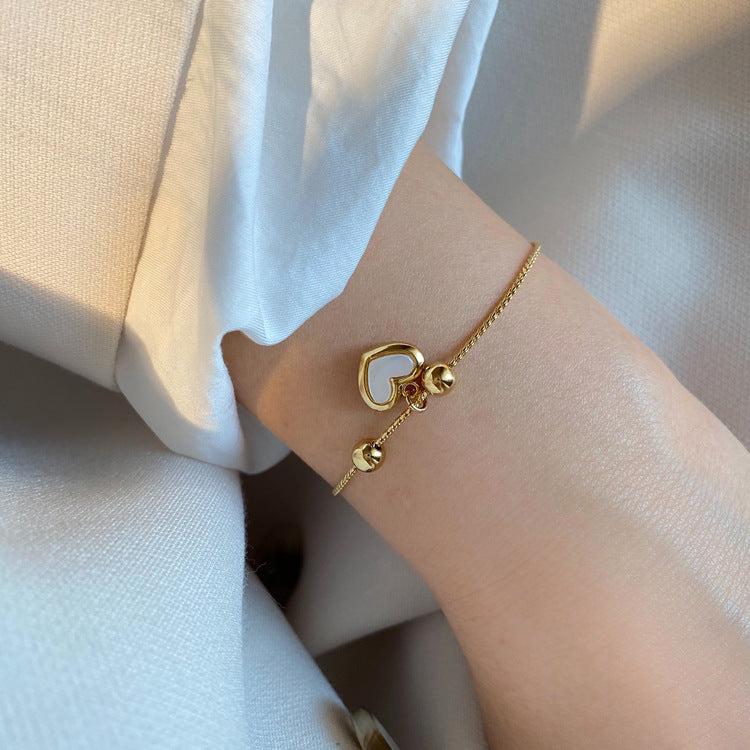 Peach Heart Bracelet