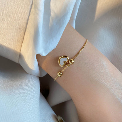 Peach Heart Bracelet