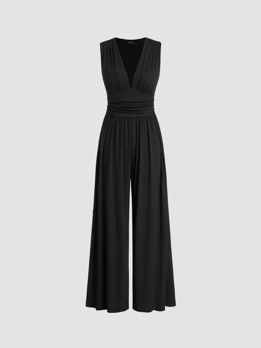 Chic Sleeveless Wide-Leg Jumpsuit