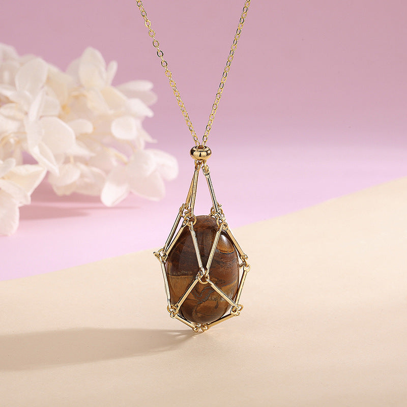 Natural Crystal Pendant Necklace
