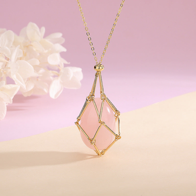 Natural Crystal Pendant Necklace