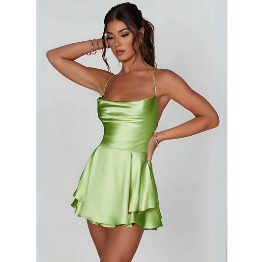 Almafi Lace-Up Mini Dress